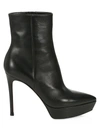 GIANVITO ROSSI DASHA LEATHER PLATFORM ANKLE BOOTS,400011550770