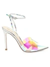 GIANVITO ROSSI WOMEN'S STARK IRIDESCENT PVC SANDALS,0400011548653