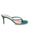 GIANVITO ROSSI Crystal-Embellished Suede Thong Sandals