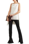 DION LEE DION LEE WOMAN ASYMMETRIC CREPE TUNIC IVORY,3074457345620786321