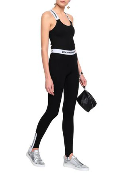 Paco Rabanne Woman Stretch-jersey Stirrup Leggings Black