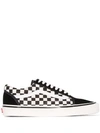 Vans Black And White Old Skool 36 Dx Leather And Canvas Sneakers In Black
