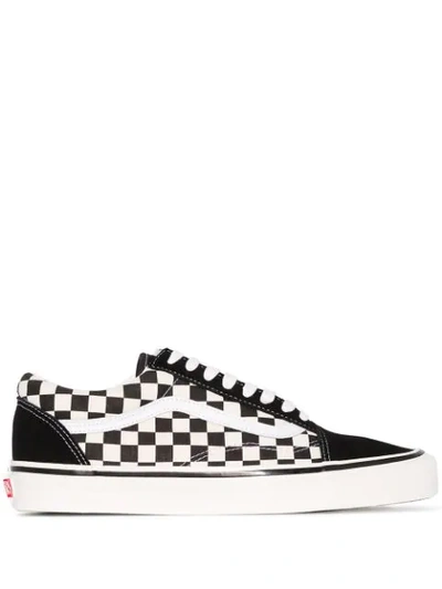 Vans Black And White Old Skool 36 Dx Leather And Canvas Sneakers