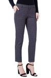 LIVERPOOL KELSEY PLAID KNIT TROUSERS,LM5084S08