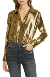 EQUIPMENT BURNEL METALLIC SILK BLOUSE,19-3-005685-TP03346