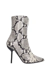 Ben Taverniti Unravel Project Unravel Project Grey 100 Snake Print Ankle Boots In Animalier