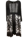 ANTONIO MARRAS OVERSIZED ROUND NECK FLORAL PRINT DRESS,11099477