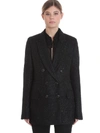 AMIRI BOYFRIEND BLAZER IN BLACK WOOL,11099120