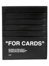 OFF-WHITE BOLD QUOTE CARD HOLDER,11100156