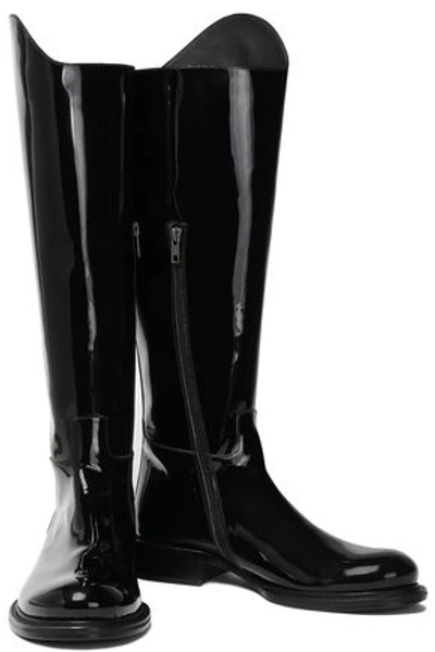 Ann Demeulemeester Woman Patent-leather Knee Boots Black