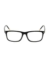 Tom Ford 57mm Rectangle Optical Glasses In Black