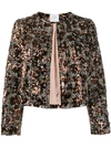 SO ALLURE SEQUINED CROPPED JACKET