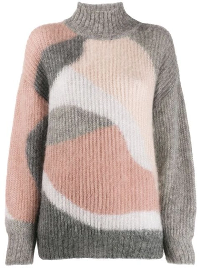 Alberta Ferretti Women's Jumper Jumper Turtle Neck In Grey