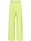 Sies Marjan High-waisted Belted Trousers In Yellow