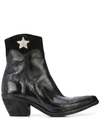 Madison.maison Star Detail Ankle Boots In Black