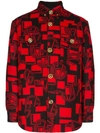 VERSACE LOGO PATTERN BUTTON-DOWN SHIRT