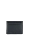 Emporio Armani Embossed Card Holder In Blue