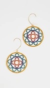 AREA CRYSTAL CUPCHAIN CROCHET EARRINGS