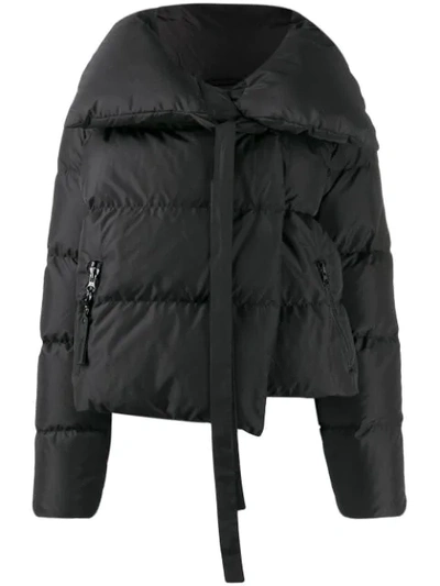 Bacon Oversized Collar Down Jacket In Black