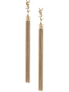 Saint Laurent Monogram Tassel Earrings In Gold