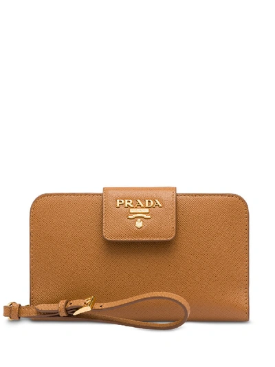 Prada Logo Mini Bag In 棕色