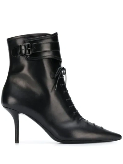 Philosophy Di Lorenzo Serafini 75mm Lace-up Leather Boots In Black