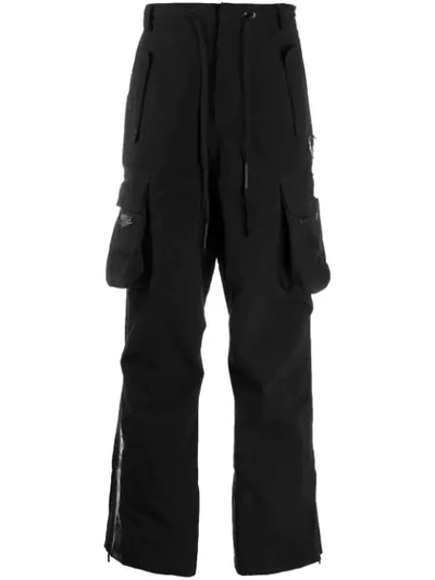 Raf Simons X Templa Straight-leg Cargo Trousers In Black