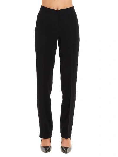 Michael Michael Kors Zip-embellished Cotton-blend Twill Straight-leg Pants In Black