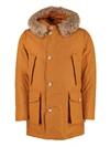 Woolrich Arctic Parka With Fur Trimmed Hood In Ocher