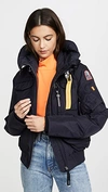 Parajumpers Gobi Hooded Bomber-style Down Jacket In Navy