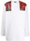 Raf Simons Opening Ceremony Oversized Shoulder Patch Crewneck Sweater In White
