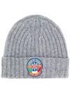 Mc2 Saint Barth Knitted Beanie Hat In Grey