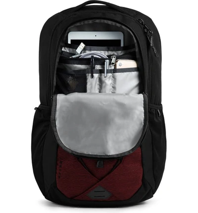 The North Face 'jester' Backpack In Deep Garnet/ Tnf Black