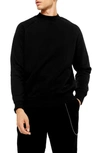 Topman Classic Crew Sweatshirt In Black