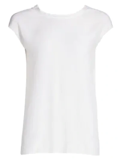 Piazza Sempione Beaded Shell Top In White