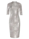 ALICE AND OLIVIA Delora Fitted Metallic Dress
