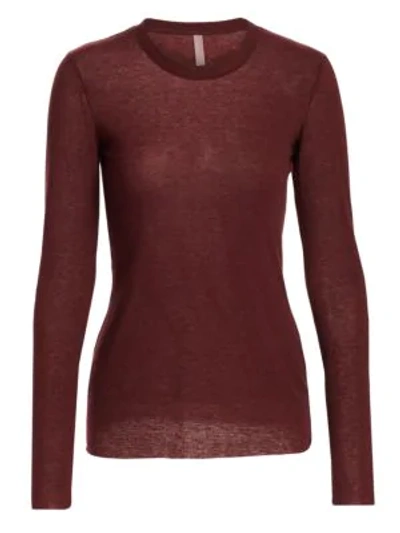 Commando Butter Layering Long-sleeve Tee In Burgundy