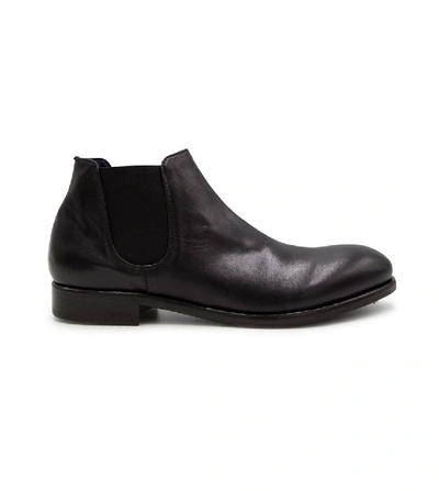 Leqarant Men's Black Leather Ankle Boots