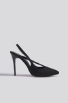 TRENDYOL Black Suede High Heels Black