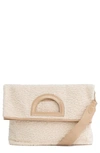 BEIS THE FOLDOVER FAUX SHEARLING TOTE,BEIS319162