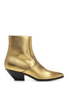 SAINT LAURENT SAINT LAURENT WEST 45 METALLIC ANKLE BOOTS