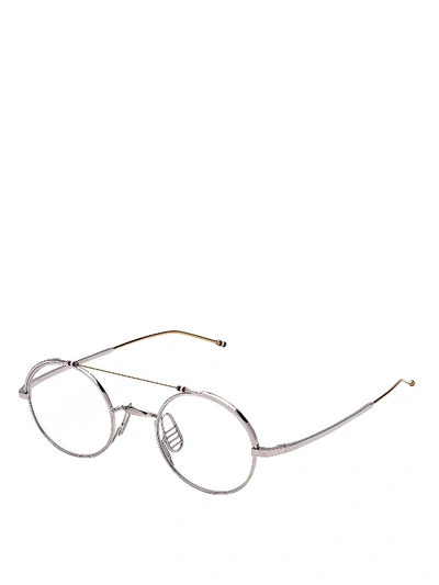 Thom Browne Cable Brow Bar Silver Titanium Glasses