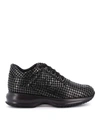 HOGAN INTERACTIVE SHINY HOUNDSTOOTH SNEAKERS