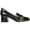 Gucci 55mm Marmont Fringed Leather Pumps In Black