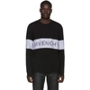 GIVENCHY BLACK & WHITE WOOL CONTRASTING STRIPE jumper