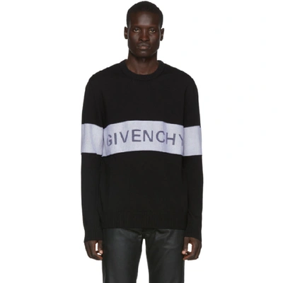 Givenchy Black & White Wool Contrasting Stripe Jumper
