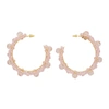 Simone Rocha Large Crystal-daisy Hoop Earrings In Pink