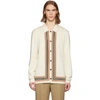 BURBERRY BURBERRY OFF-WHITE KNIT LACHLAN CARDIGAN