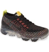 Nike Air Vapormax Flyknit 3 Sneaker In Black/ Blue Fury/ Sonic Yellow