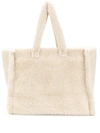 Stand Studio Lola Faux-shearling Tote Bag In Neutrals